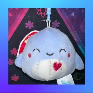 Squishmallow Whale Clip NWT